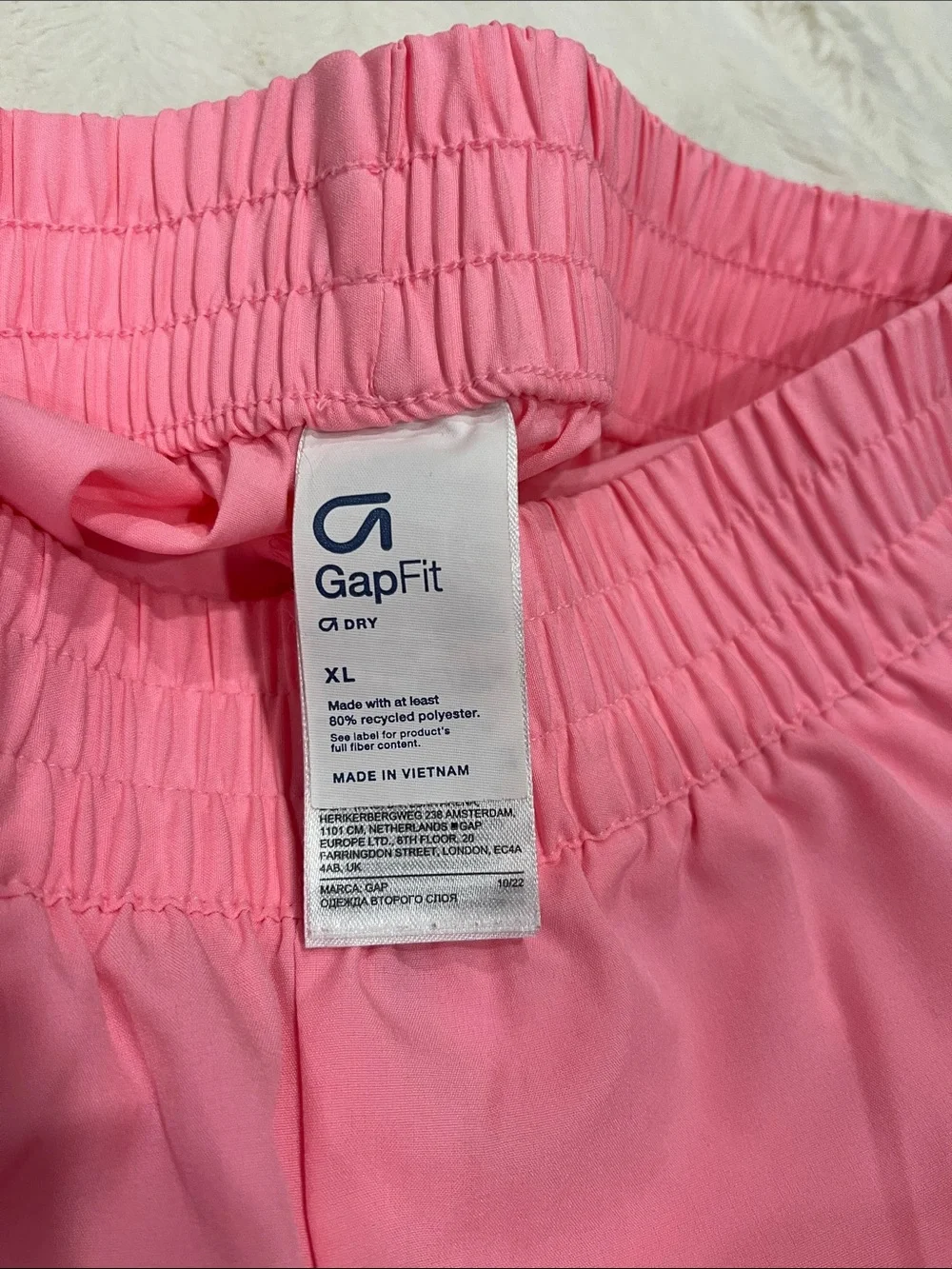 GAP Pink Elastic-Waist Athletic Shorts